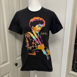 Authentic Hendrix Graphic T-Shirt – Neon Psychedelic Jimi Hendrix Print